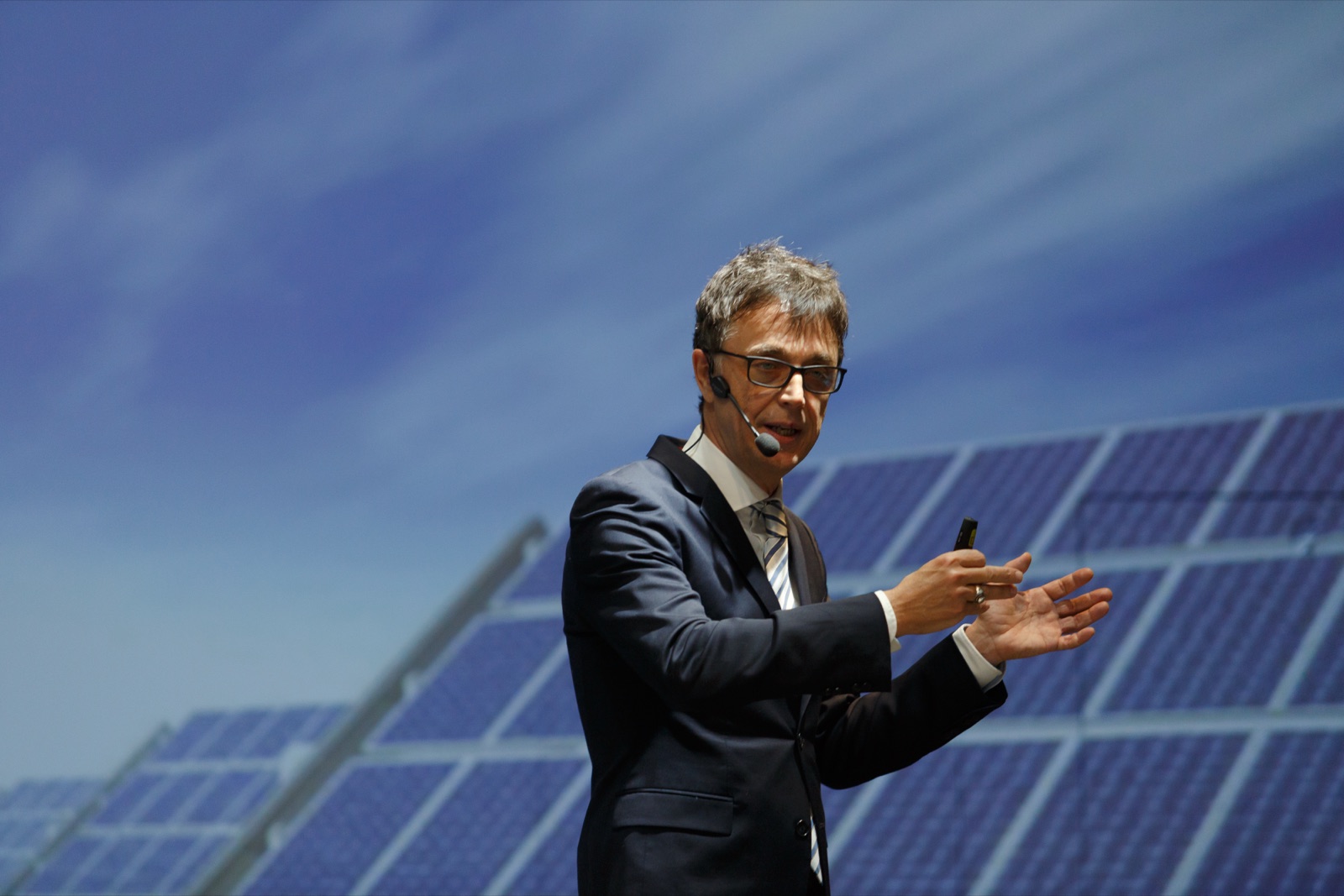 Speaker presenting at Greencubator climate innovation event